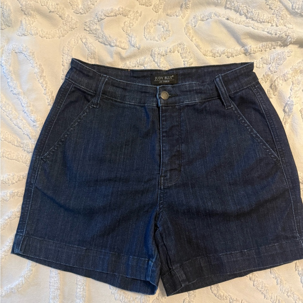 Judy Blue Dark Blue High-Rise Denim Shorts